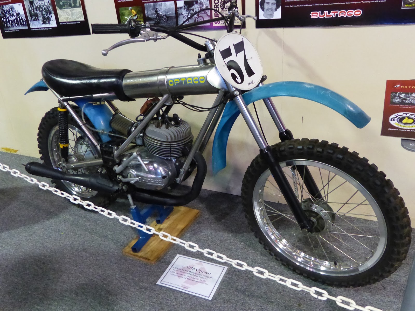 OldMotoDude 1970 Bultaco Optaco Motocrosser once raced by Jim